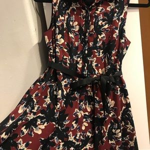 Beautiful Burgundy Floral Dress Vera Wang XS